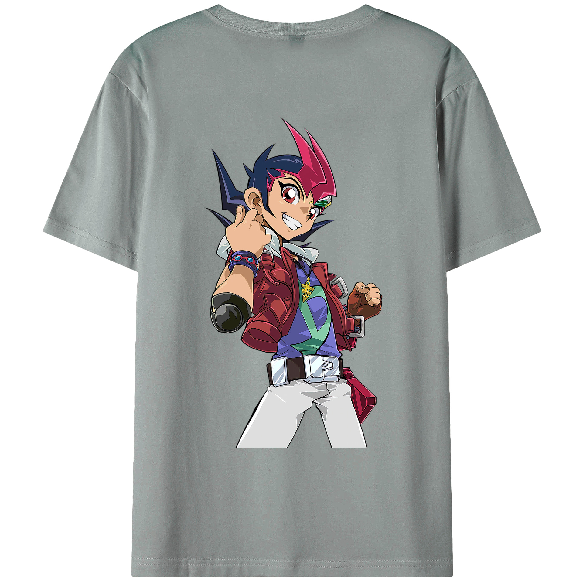 （画像用） 遊☆戯☆王 Yu-Gi-Oh! 綿100％ メンズ半袖Tシャツ（バックプリント） 通気性